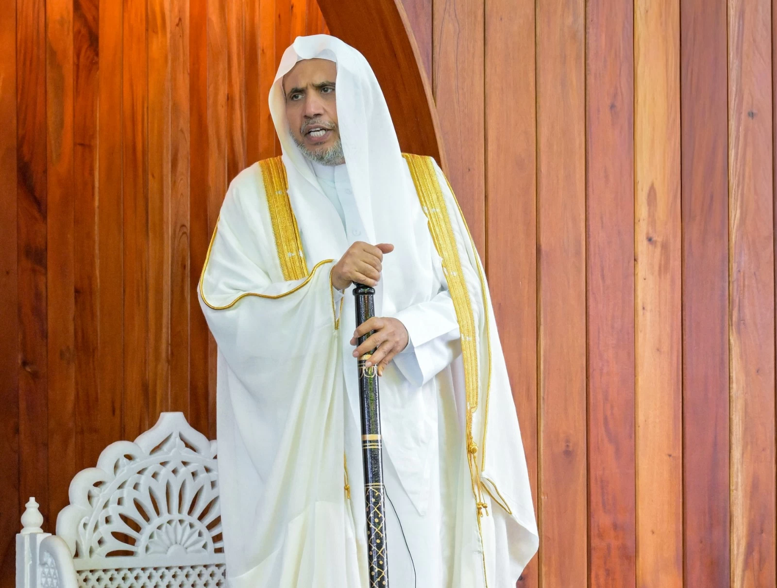 أمين رابطة العالم الإسلامي يلقي أول خطبة جمعة بجامع الرحمن في نيوزيلندا