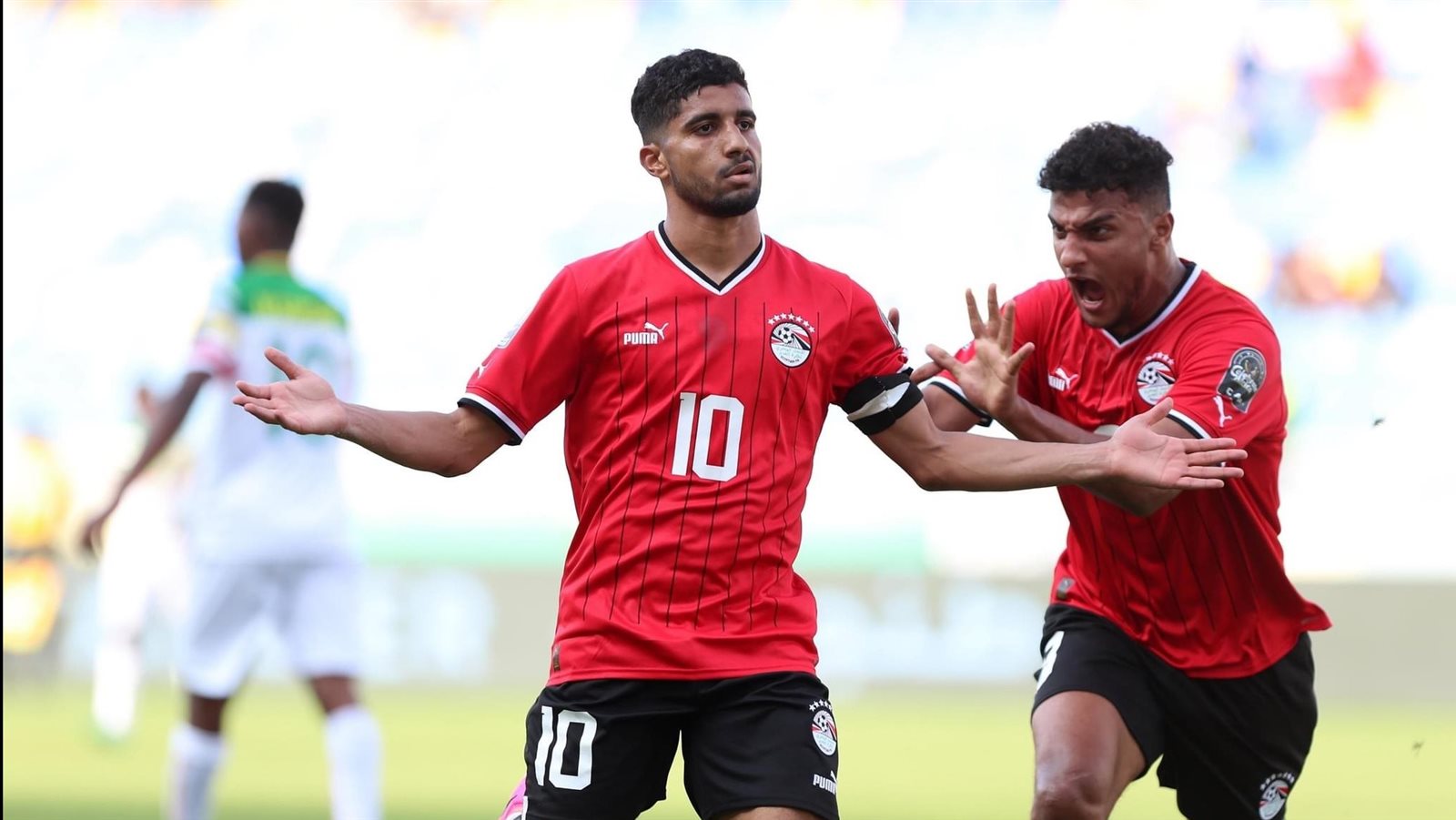 إبراهيم عادل يسجل الهدف الثالث لمنتخب مصر أمام جنوب السودان