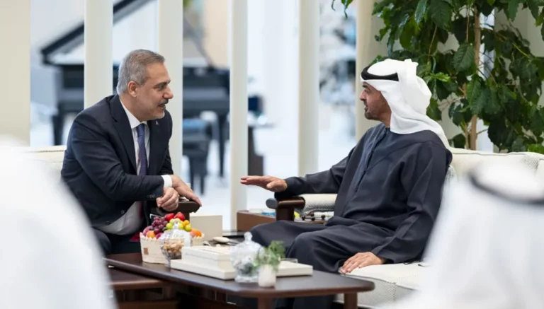 الرئيس الإماراتي ووزير الخارجية التركي يبحثان التطورات الإقليمية