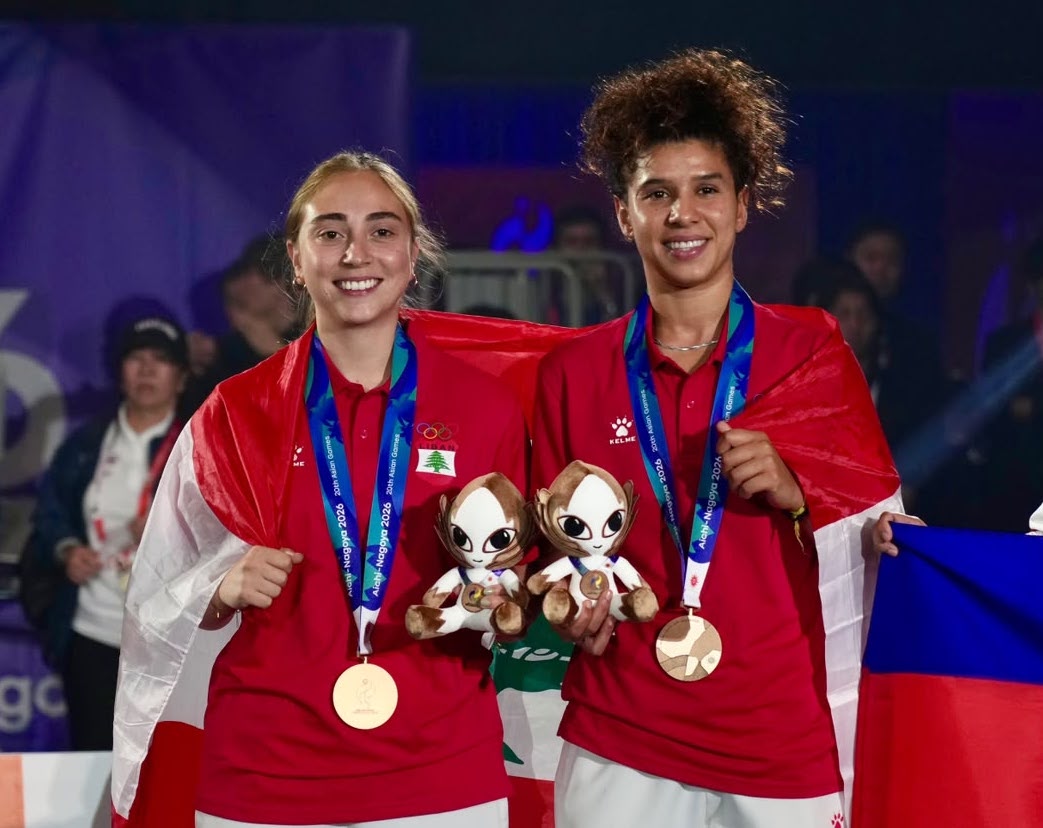 Training 3,000km apart, winning together: Lebanon’s Chedid and Dandal claim Asian Games teqball bronze