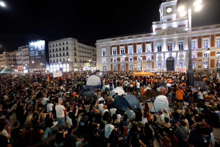 Tens of thousands march to protest Spain’s housing crisis after eviction of 87-year-old woman
