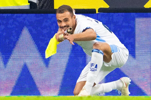 Israel’s Abu Farchi Sent off After Gun Gesture Celebration