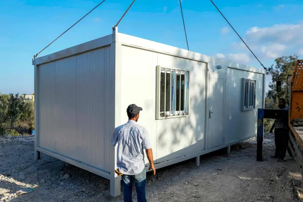 Prefabricated Homes Arrive in Destroyed South Lebanon Town