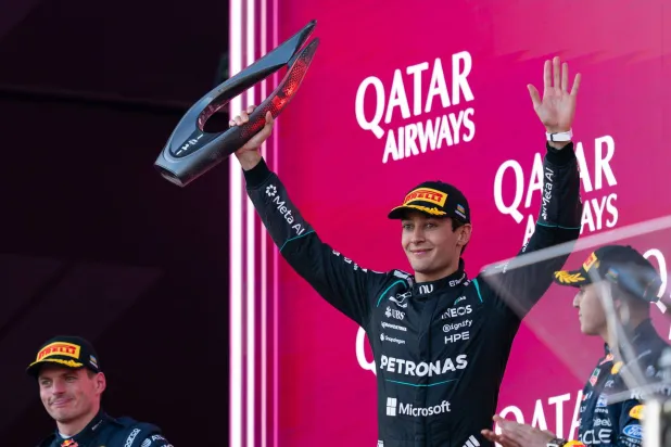 Russell Fends Off Verstappen to Win in Baku, Antonelli 5th