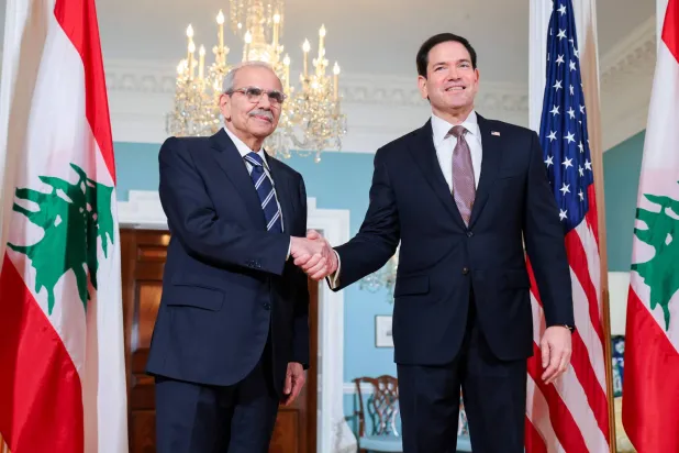 Lebanon PM Pushes for Further Implementation of Israel Deal in Rubio Meeting
