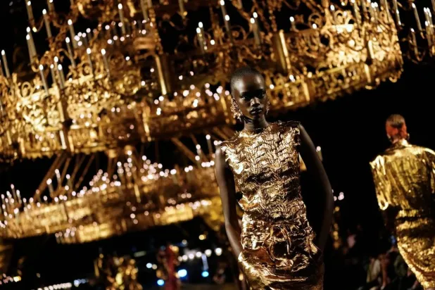 Saint Laurent Goes for Gold in Paris Show That May Be Vaccarello’s Finale