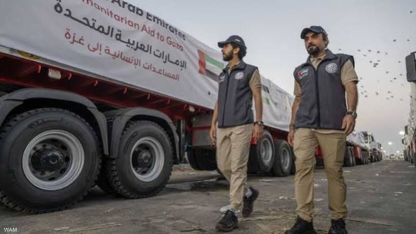 781 طنا من المساعدات تدخل غزة ضمن 4 قوافل إماراتية