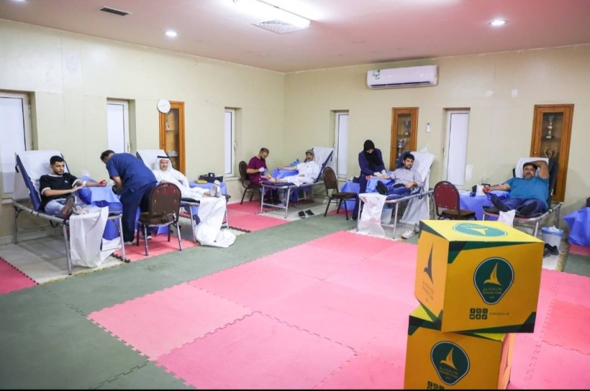 324 متبرعاً في حملة “ومن أحياها 28” للتبرع بالدم بنادي الخليج