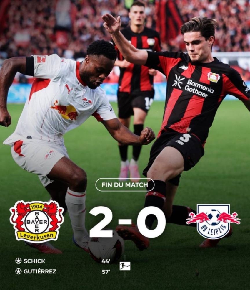 الدوري الألماني: باير ليفركوزن يفوز على لايبزيج (2 – 0)