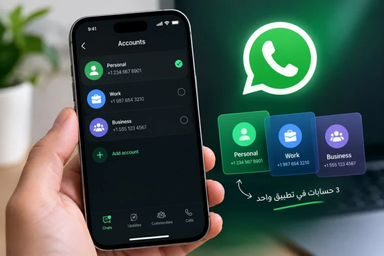 «واتساب» يفاجئ مستخدمي آيفون.. 3 حسابات في تطبيق واحد