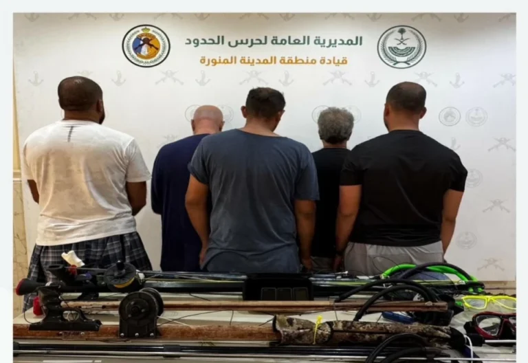«حرس الحدود» يضبط 5 مخالفين للائحة الأمن والسلامة البحرية بينبع