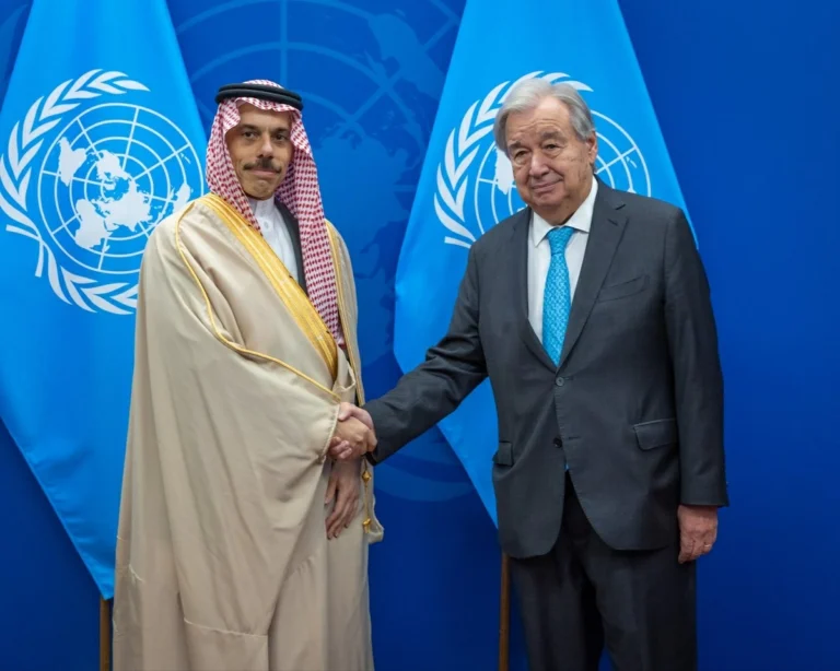 Saudi FM holds high-level UNGA talks with UN chief, foreign ministers