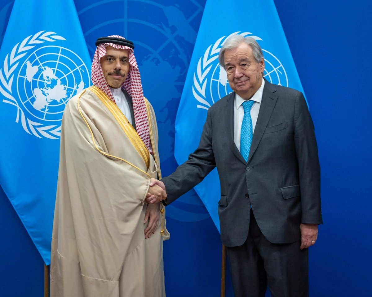 Saudi FM holds high-level UNGA talks with UN chief, foreign ministers