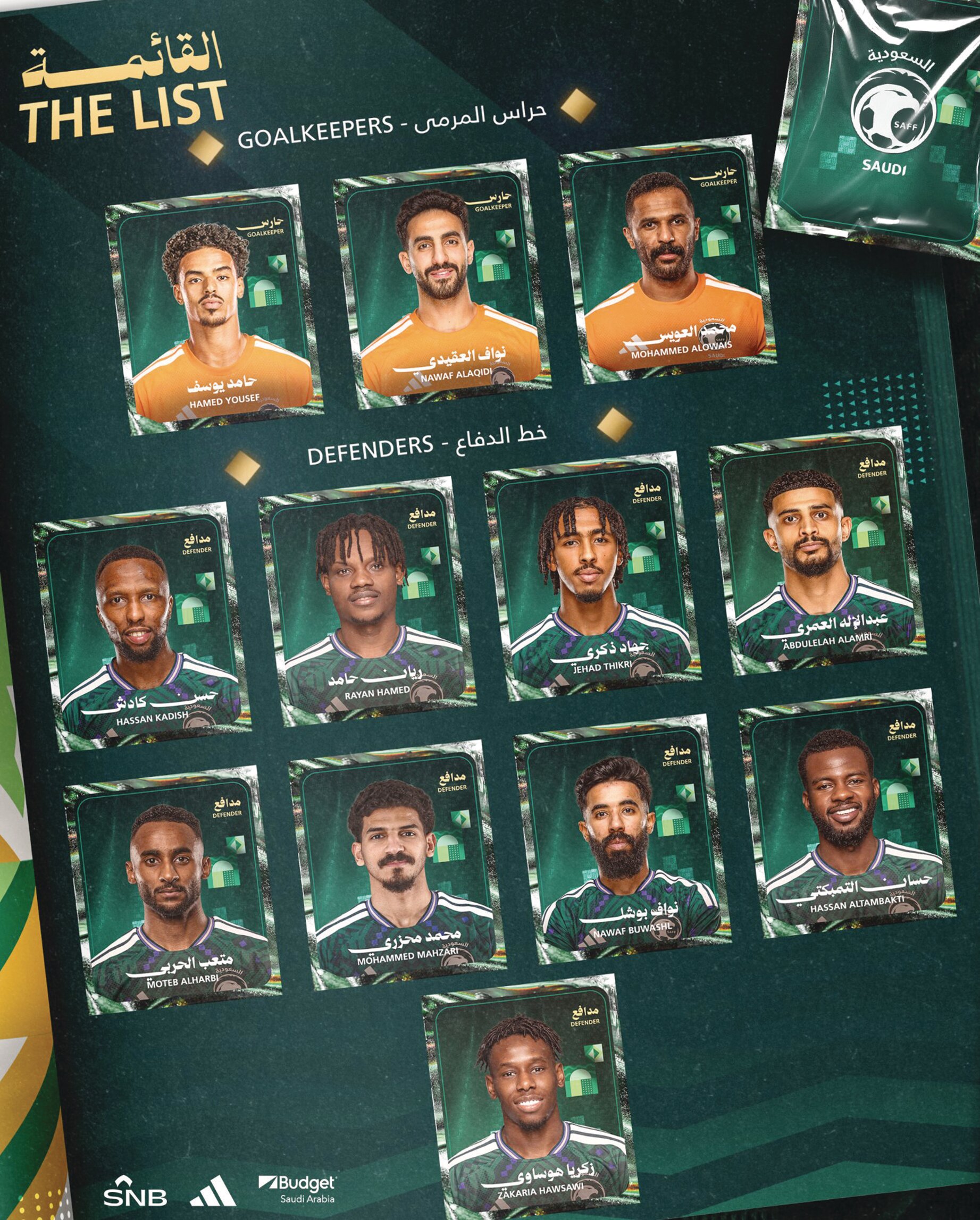 26 لاعبـاً في قائمـة «الأخضـر» لـ «خليجـي 27»