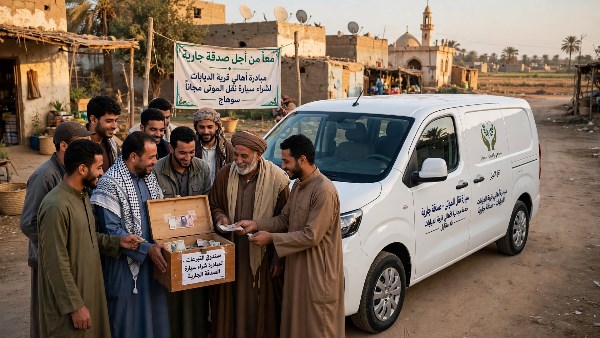 «صدقة جارية لأهل القرية».. أهالي «الديابات» يجمعون قرابة مليوني جنيه لشراء سيارة تكريم موتى بالمجان في سوهاج