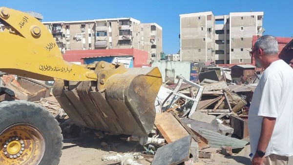 إعادة الانضباط لشوارع بورسعيد. حملات مكثفة لرفع الإشغالات والتعديات وتراكمات الرتش والرمال