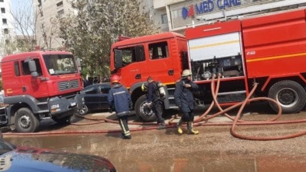 ماس كهربائي.. حريق هائل بمخزن تكييفات بمكتب العمل بالمحلة دون إصابات