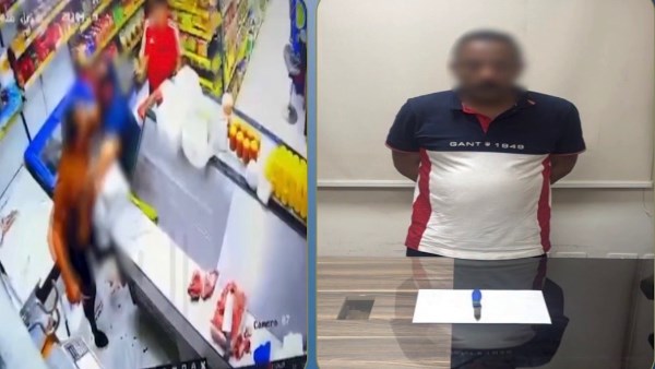 ضبط عامل بمحل تعدى على مورد لحوم بالضرب