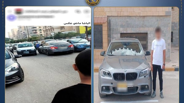 ضبط قائد سيارة ملاكي لقيادته عكس الاتجاه وتعطيل الحركة المرورية بمطروح