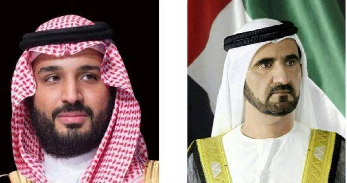 محمد بن راشد يتقبّل تعازي محمد بن سلمان بأحمد بن راشد