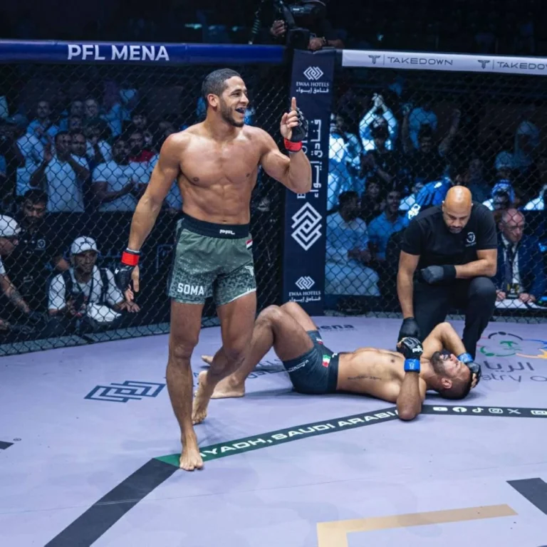 عمر الدفراوي يحمل الطموح العربي ببطولة رابطة المقاتلين المحترفين في دبي