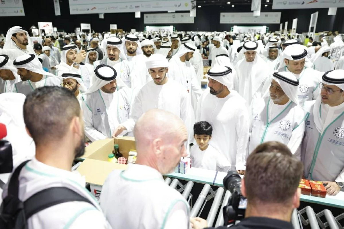 أحمد بن سعيد ومحمد بن راشد بن محمد يشاركان في «جسر أحمد بن راشد الإنساني»