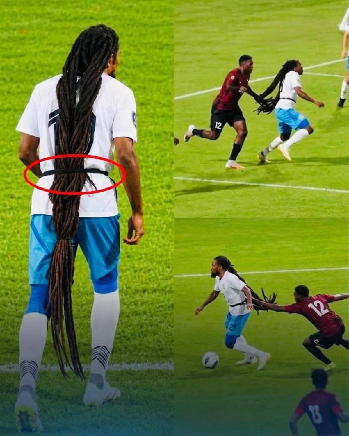 دخل بديلاً فقلب الموازين.. كيف تسببت ضفائر لاعب أنغويلا بطرد منافسين اثنين؟