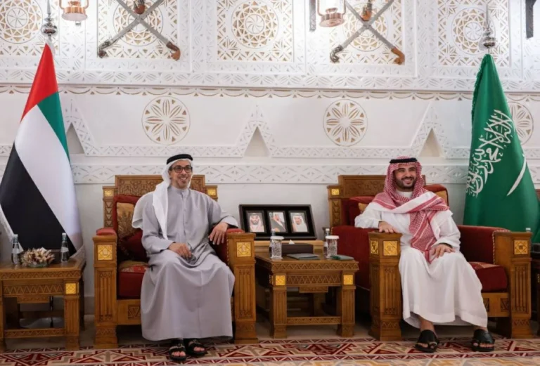 منصور بن زايد وخالد بن سلمان يبحثان في الرياض العلاقات الأخوية