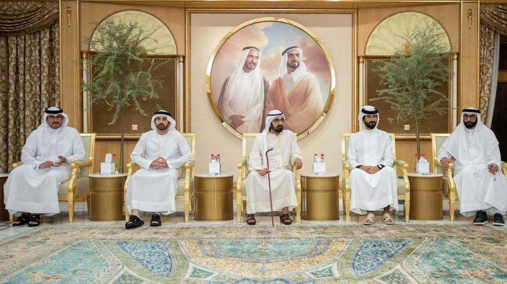 Mohammed bin Rashid continues to receive condolences on the death of Ahmed bin Rashid