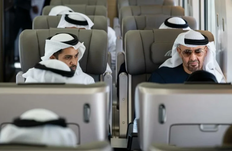 UAE President takes Etihad Rail to Dubai, as Hamdan bin Mohammed, Theyab bin Mohamed bin Zayed open station