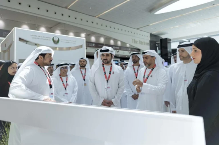 Maktoum bin Mohammed visits exhibition held alongside UN Crime Prevention and Criminal Justice Congress in Abu Dhabi