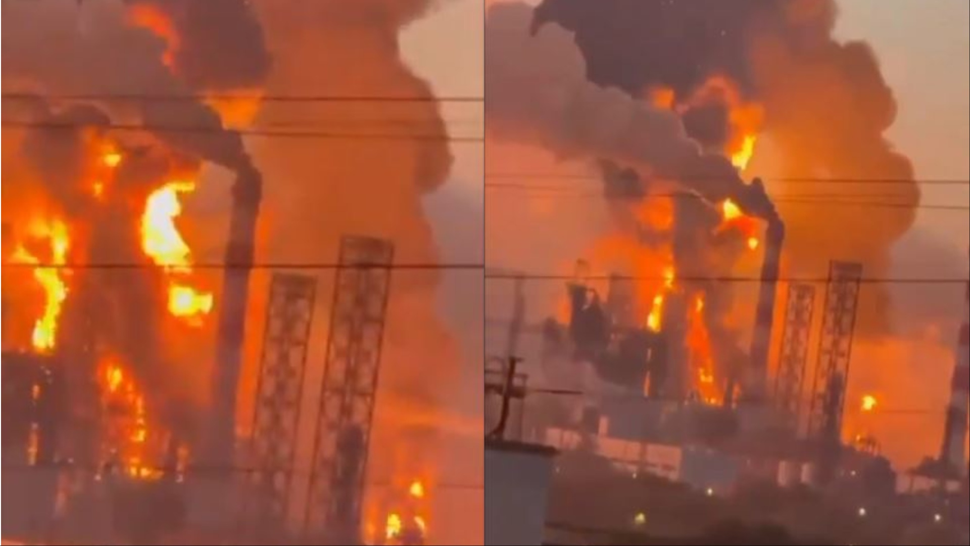 Oil refinery on fire as Russia intercepts 1,600 drones by Ukraine