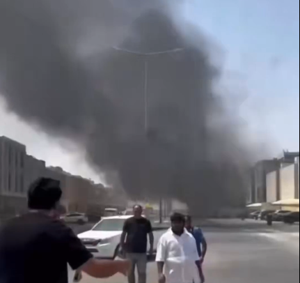 Riyadh airport in flames as explosions rock Saudi capital