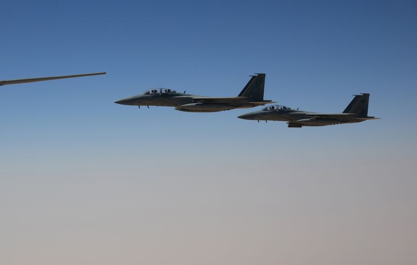 Huthis release video claiming to show downed Saudi F-15 fighter as Iran-backed rebels press their lightning advance
