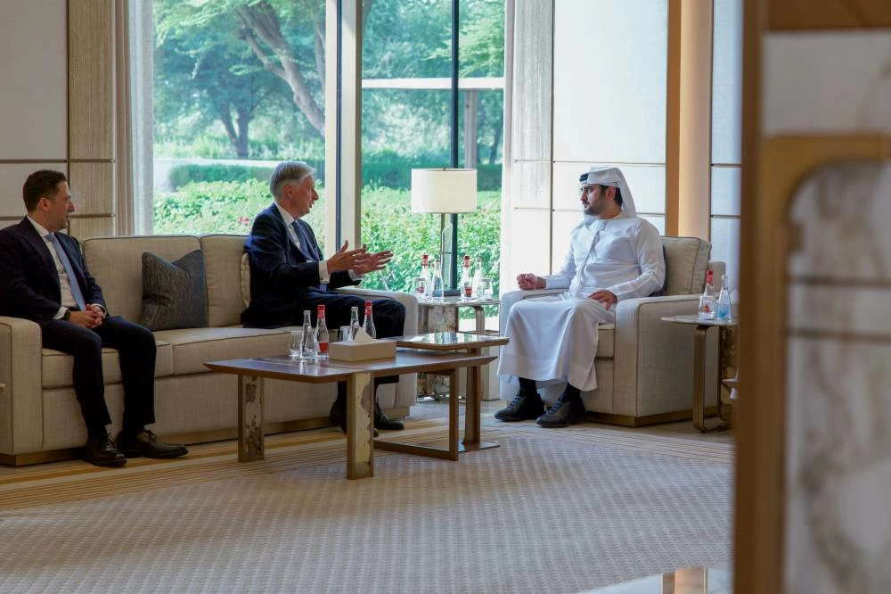 Maktoum bin Mohammed meets with Lord Philip Hammond, Chairman of Innovo Group