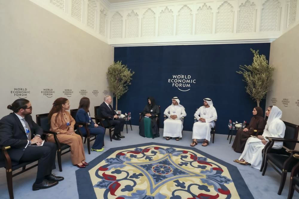 Latifa bint Mohammed meets President and CEO of World Economic Forum in Dubai