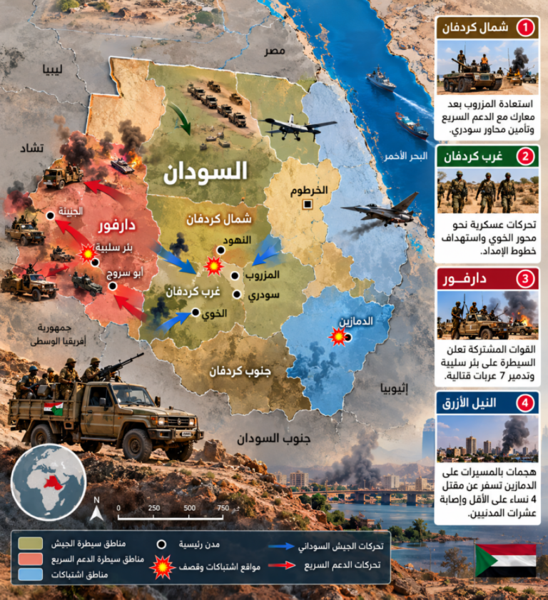 الجيش السوداني يضرب شرايين الدعم السريع