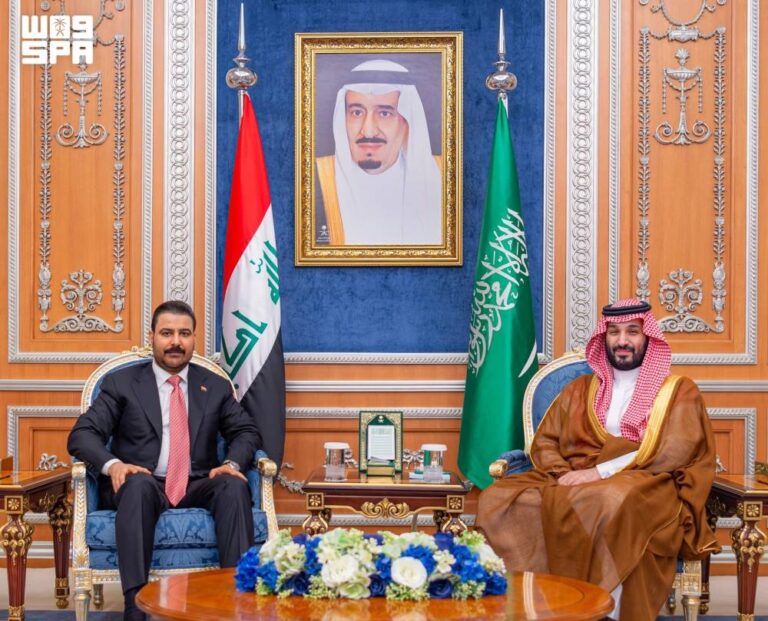 ولي العهد يؤكد حرص المملكة على تعزيز التعاون الأمني مع العراق
