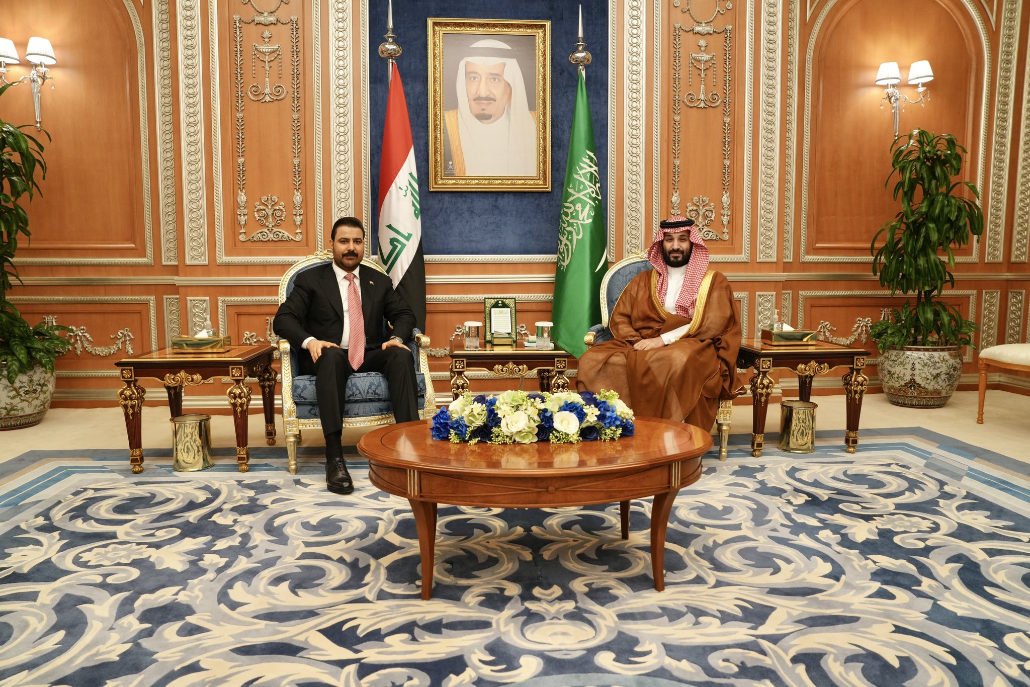 Iraqi PM meets MBS in Riyadh, vows to prevent attacks on Saudi Arabia