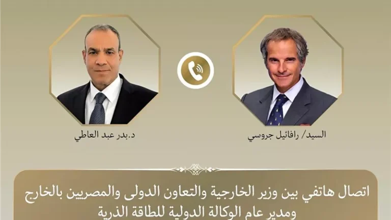 اتصال بين وزير الخارجية والمدير العام للوكالة الدولية للطاقة الذرية لبحث التعاون الثنائي والقضايا الإقليمية