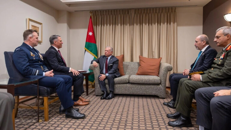 Jordanian king and Australian defense minister discuss security cooperation