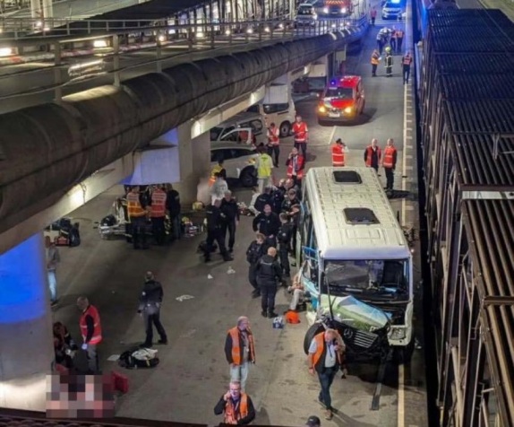 Bus, train collision in Channel tunnel leaves 19 injured — French authorities