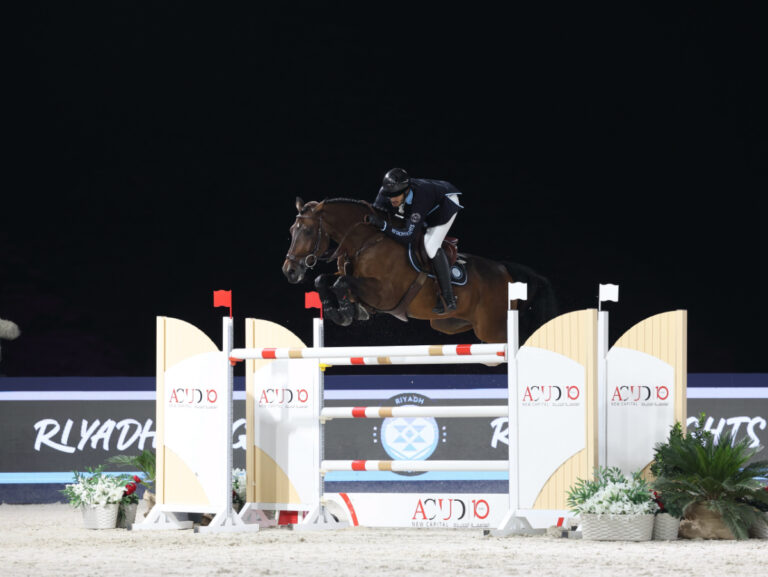 Saudi showjumper Abdulrahman Al-Rajhi is living the dream in front of the pyramids of Giza