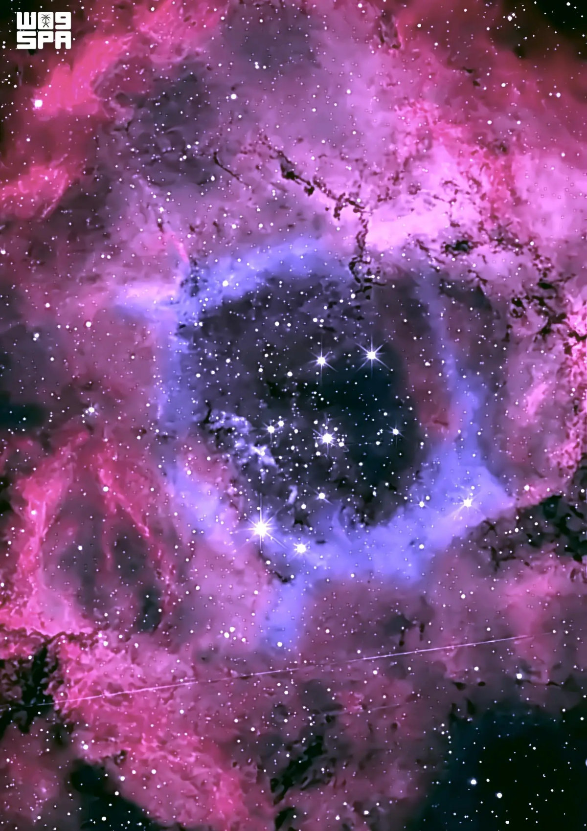 Qassim observatory reveals colorful view of Rosette Nebula