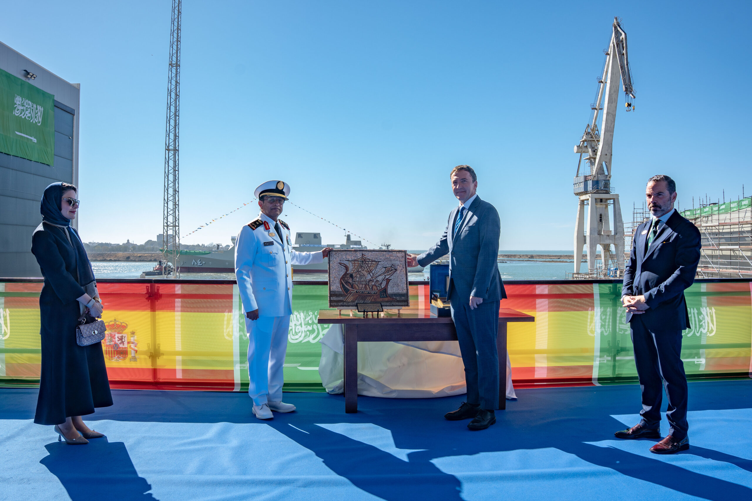 Saudi Arabia launches second Al-Sarawat combat vessel in Spain