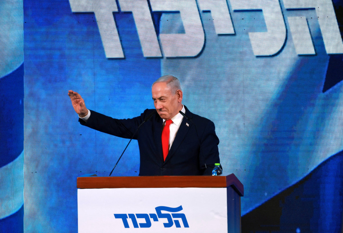 Netanyahu bloc leads Israel election but falls short of majority as Likud claims vote was ‘stolen’