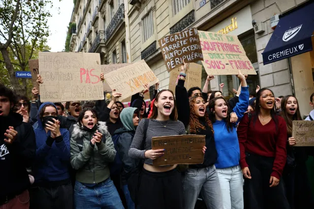Police Fire Tear Gas at a Barricaded High School in Paris as School Protests Show No Sign of Ending