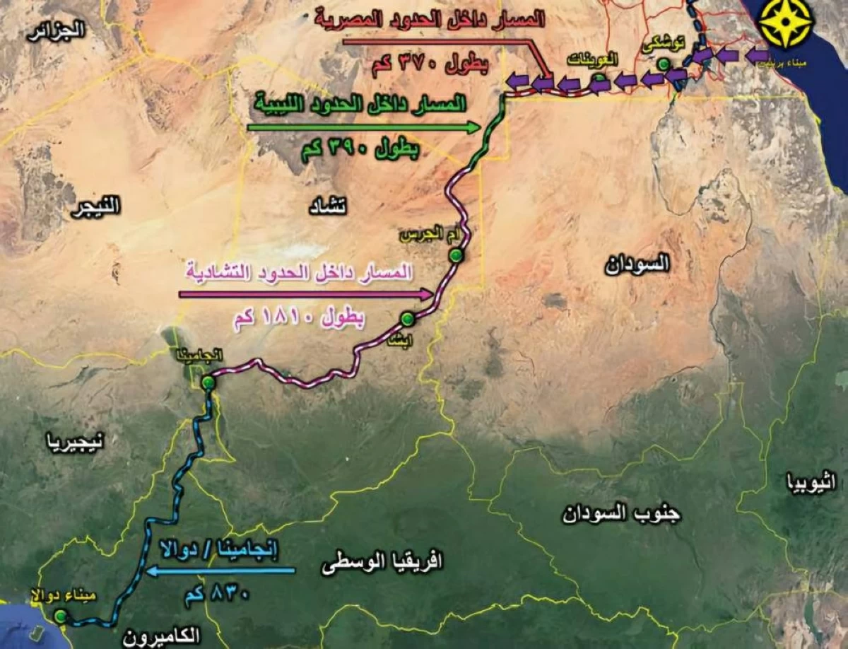 مصر تنشئ ممراً لوجستياً دولياً يمتد 4300 كيلومتر إلى ليبيا وتشاد والكاميرون