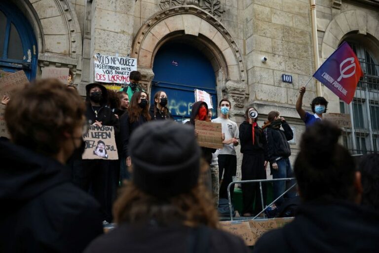 Police and high school students clash across France in protests over underfunded education
