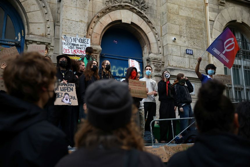 Police and high school students clash across France in protests over underfunded education
